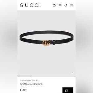 Gucci Marmont thin belt